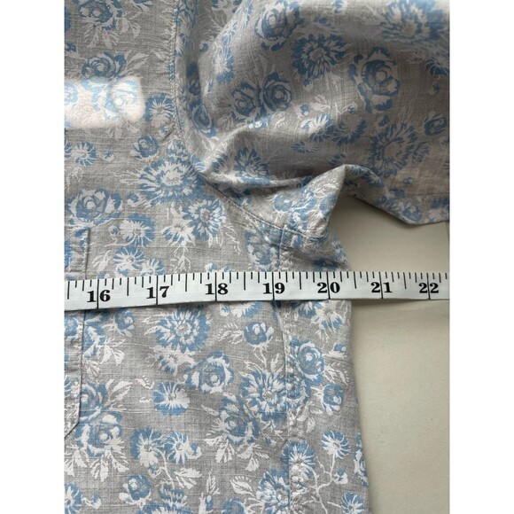 GRAYSON Shirt The Hero Blue Floral Long Sleeve Button Cotton 2 Women's Size S - Picture 6 of 8